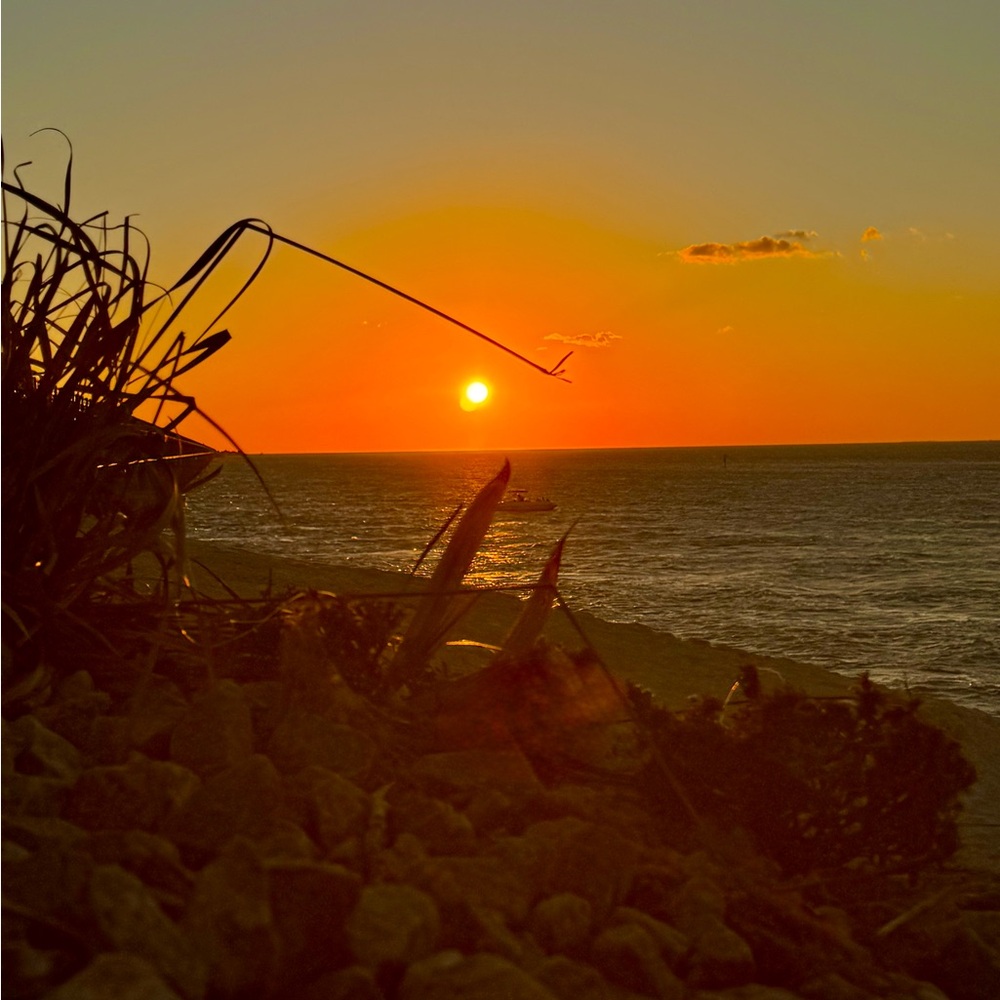Sunset Over Ocean Wall Art